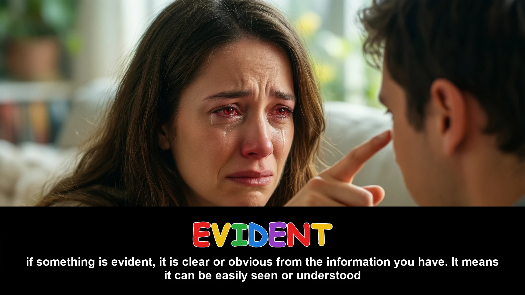 English Illustration for evident